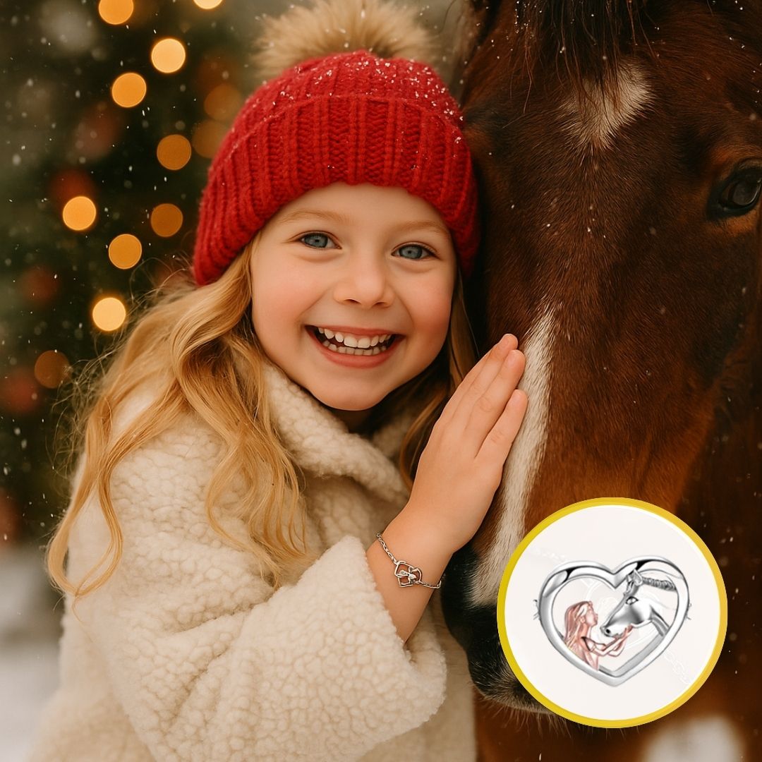 Lovas Szeretet Ezüst-Rózsaarany Karkötő