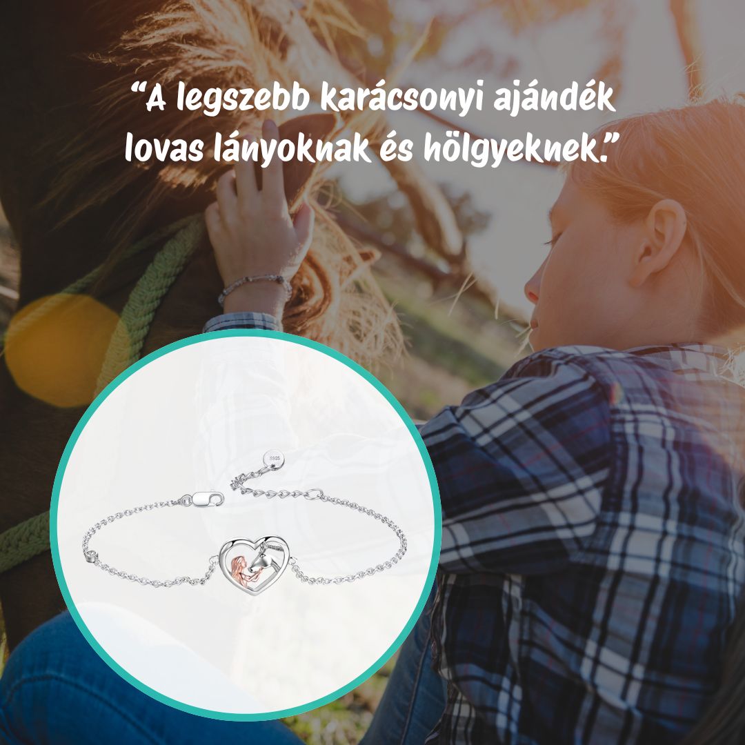 Lovas Szeretet Ezüst-Rózsaarany Karkötő